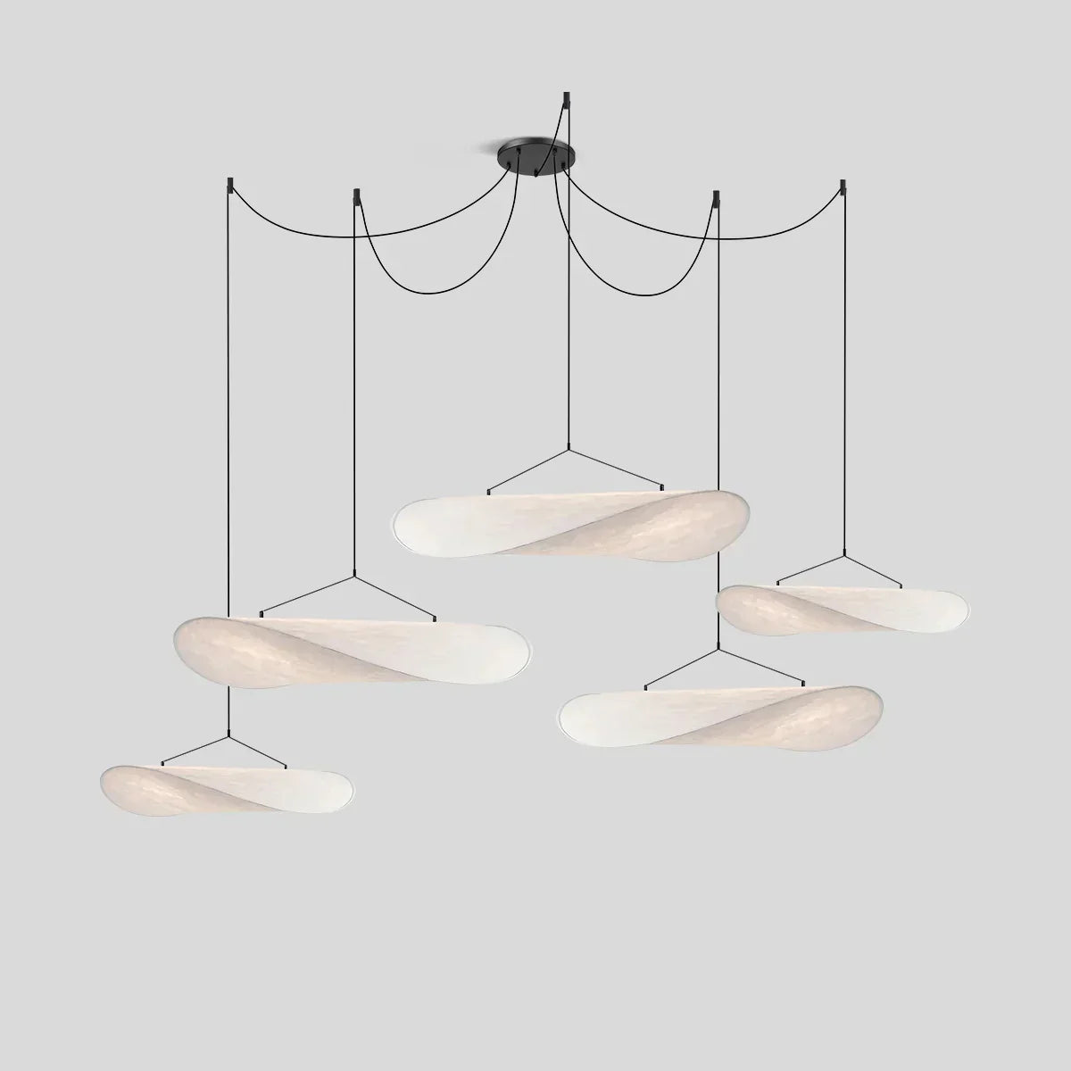 Zen Art Cloud Silk Pendant Lamp For Living Room Potato Chip Lamp