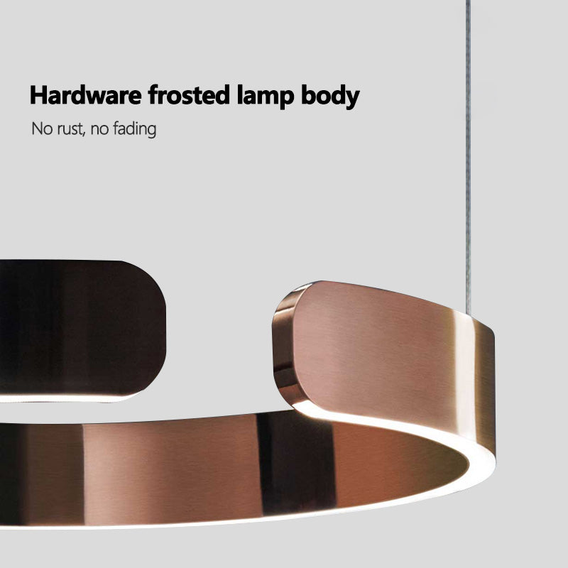 Sleek Circular LED Ring Chandelier For Living Room Decor