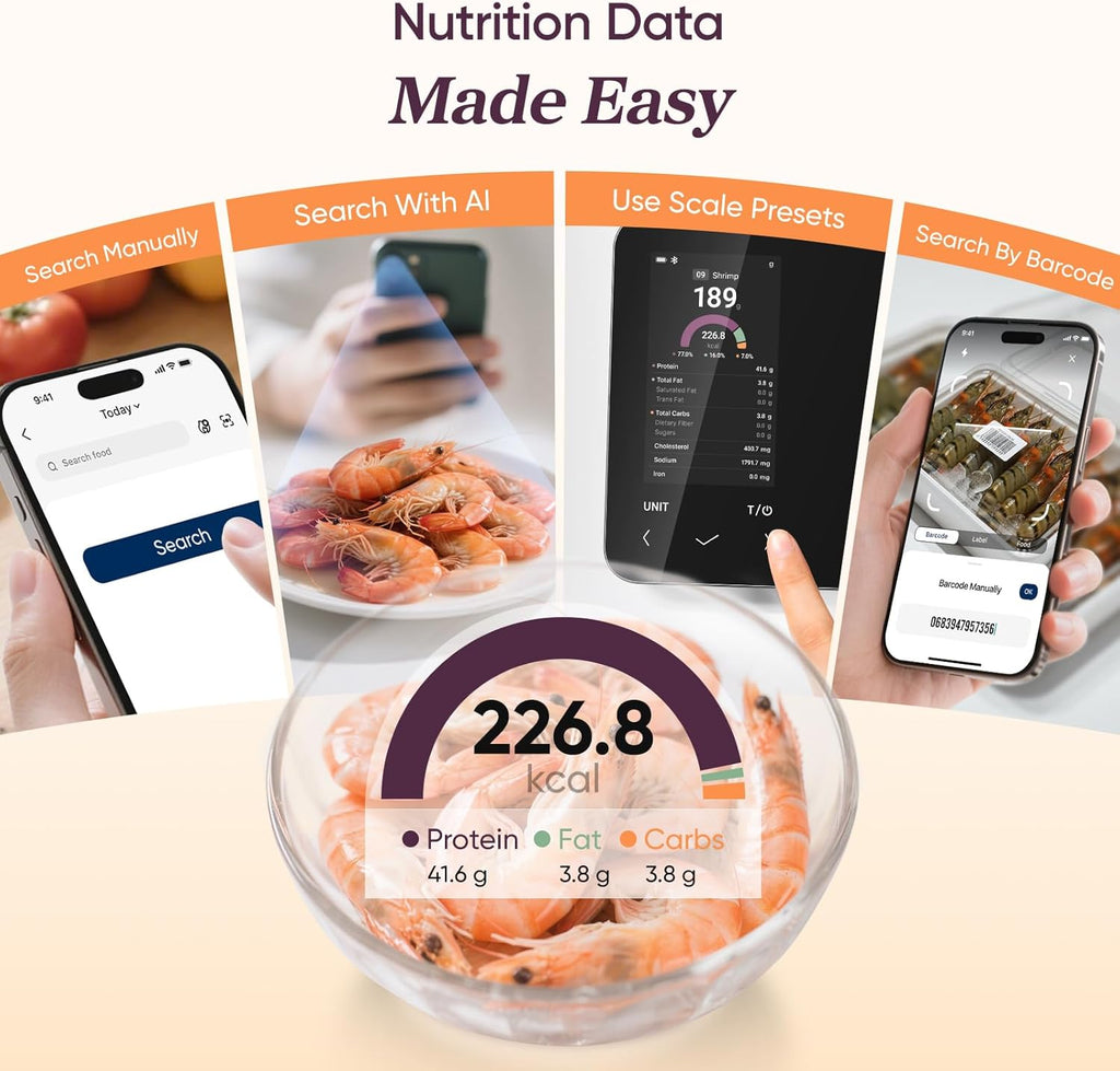 Smart Kitchen Scale For Accurate Nutritional Data And Meal Prep