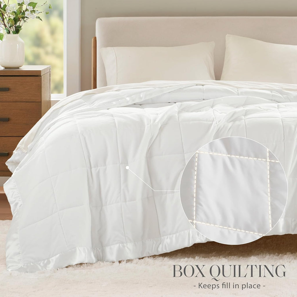 Windom Collection Lightweight Soft Blanket With Satin Trim