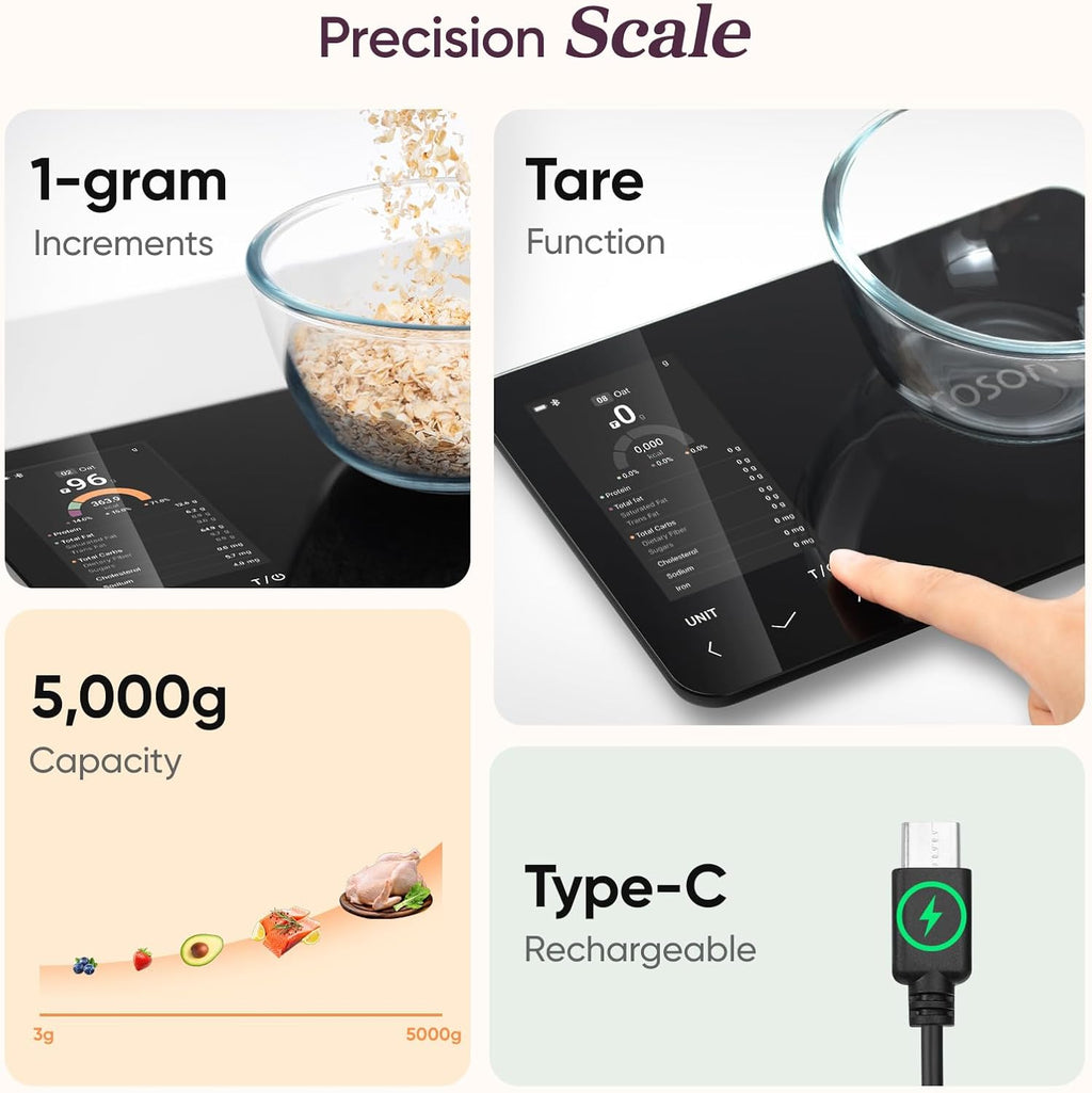 Smart Kitchen Scale For Accurate Nutritional Data And Meal Prep