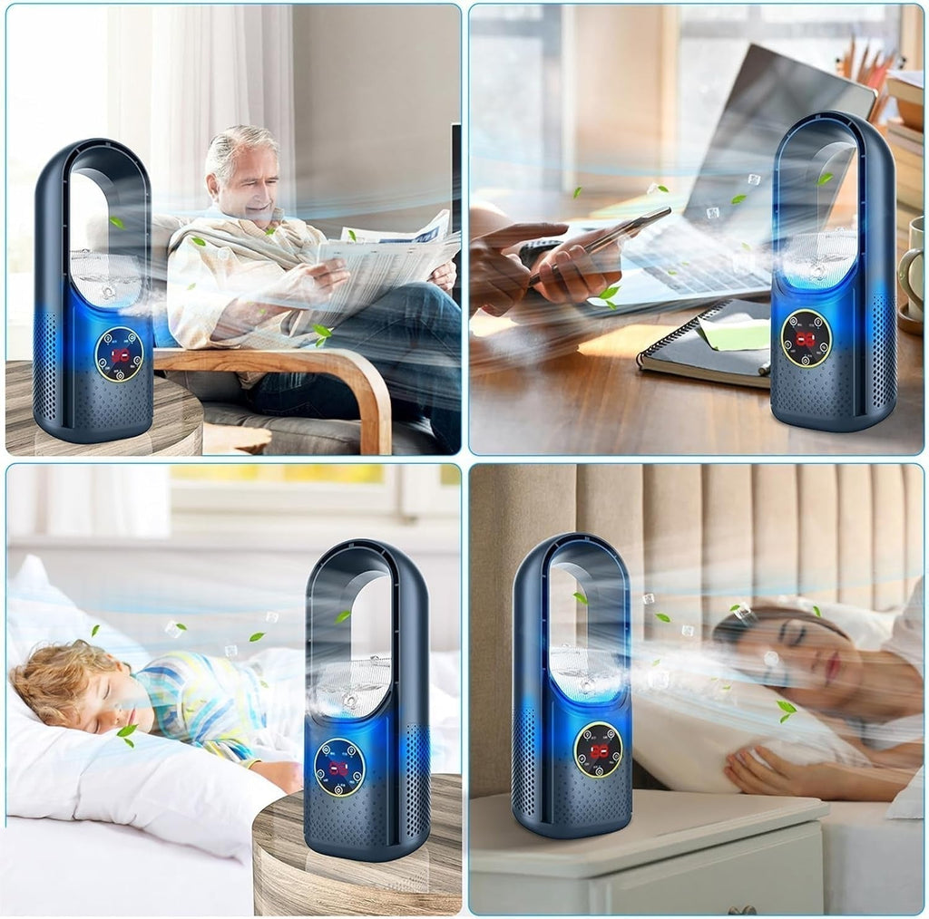 Bladeless Portable Air Conditioner | Ultra-Quiet, Ergonomic Design & Ideal for Home and Office Use | ormexis