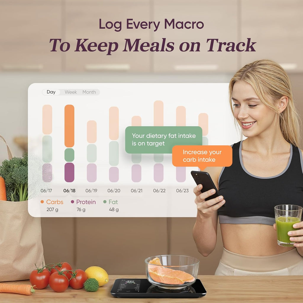Smart Kitchen Scale For Accurate Nutritional Data And Meal Prep