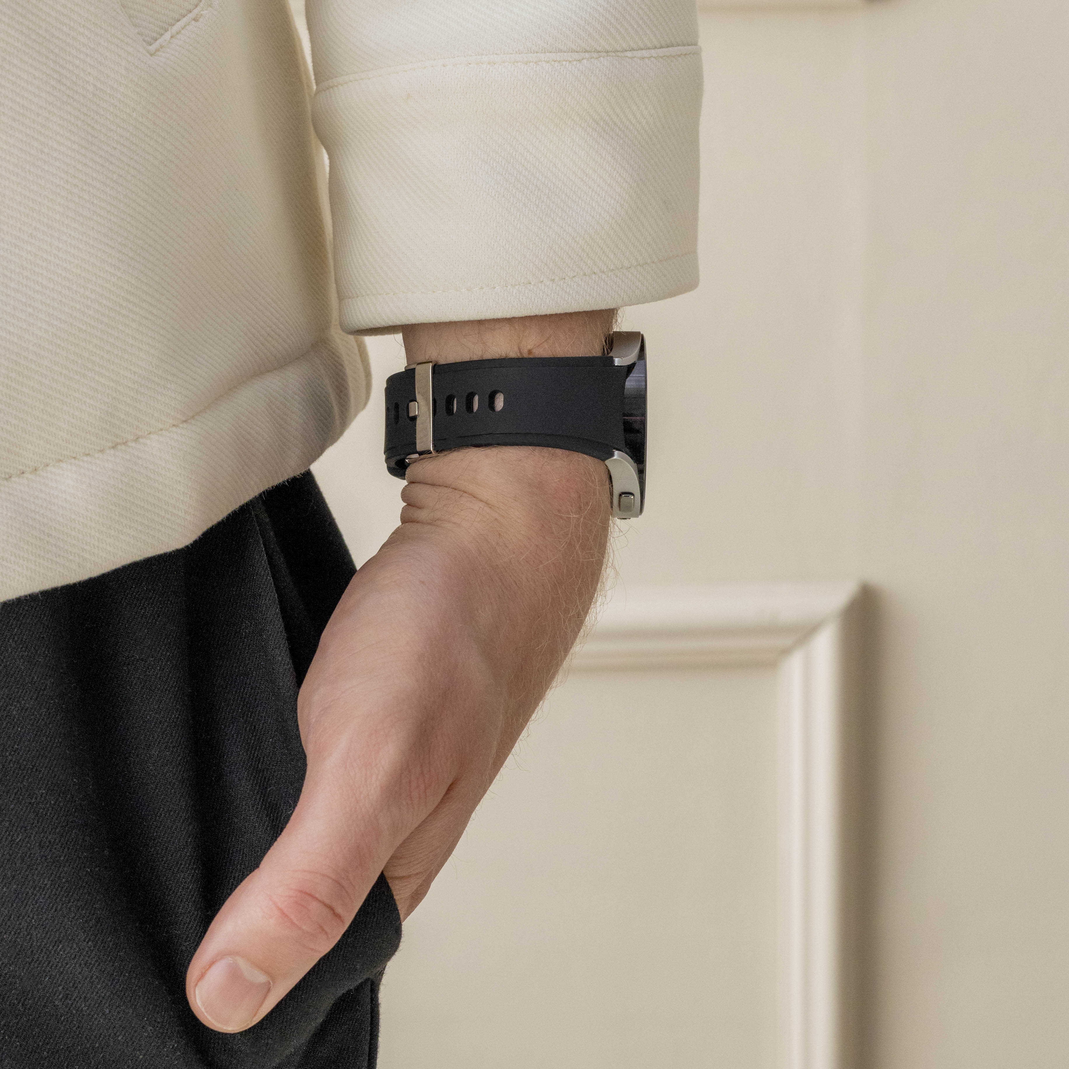 Samsung Galaxy Watch 6 Classic 47mm Strap In Black Silicone For Perfect Fit