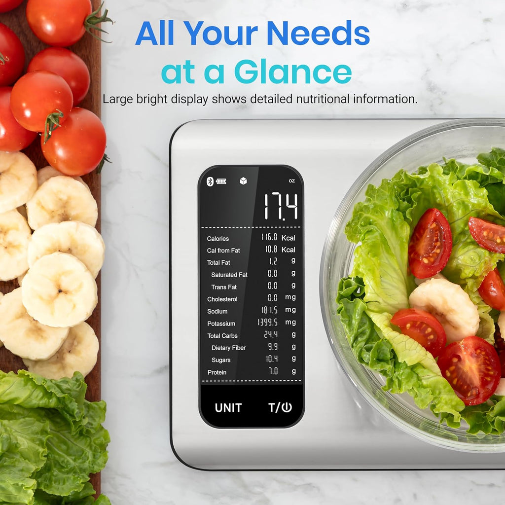 Precision Pro Nutritional Calculator Scale for Healthy Cooking and Weight Management