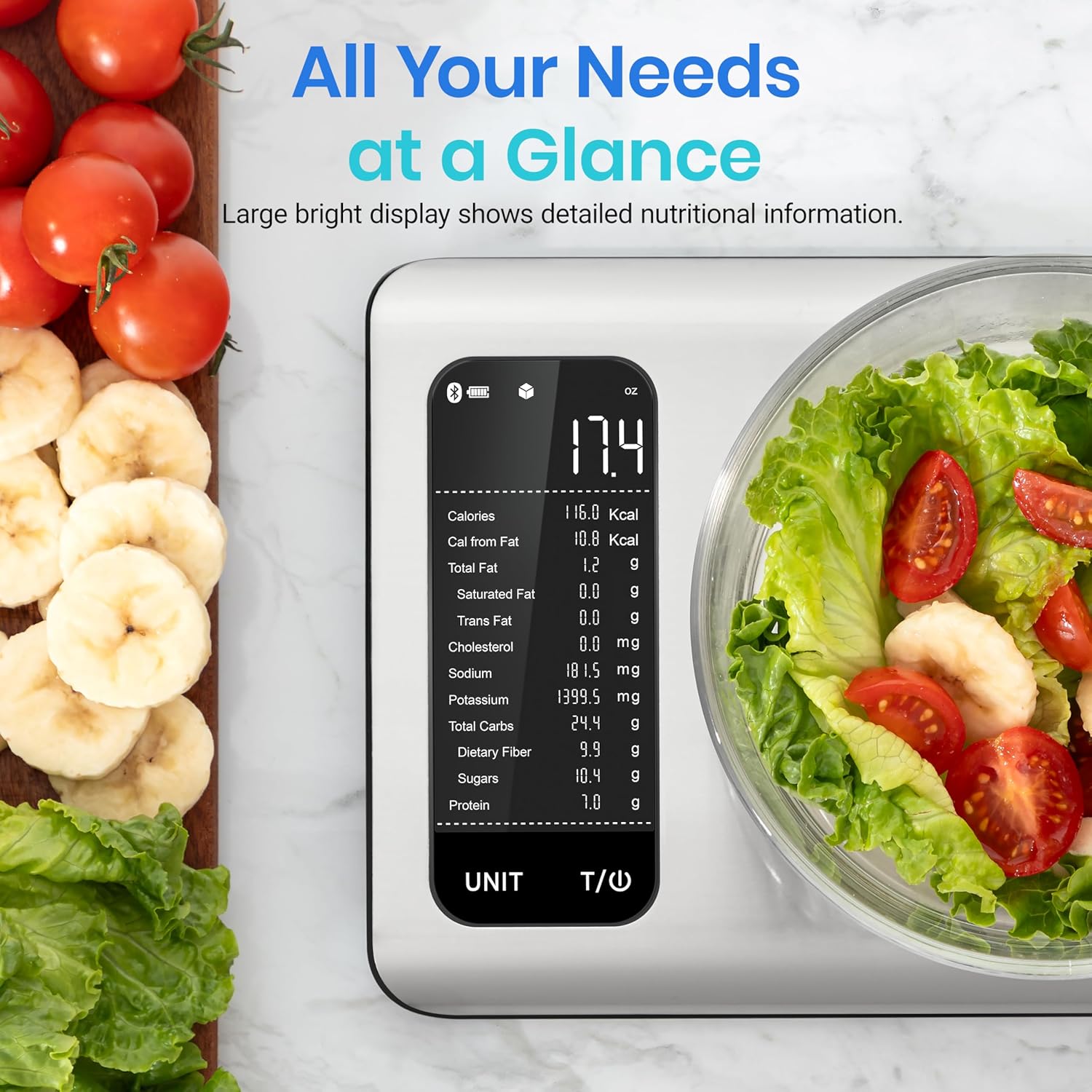 Precision Pro Nutritional Calculator Scale for Healthy Cooking and Weight Management