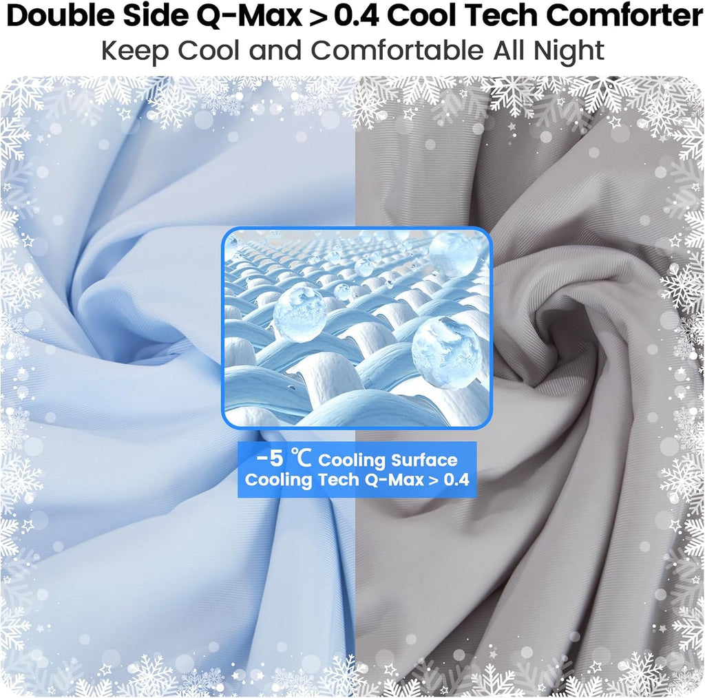 Q-Max Cooling Blanket, Double-Sided, Soft And Breathable For Hot Sleepers