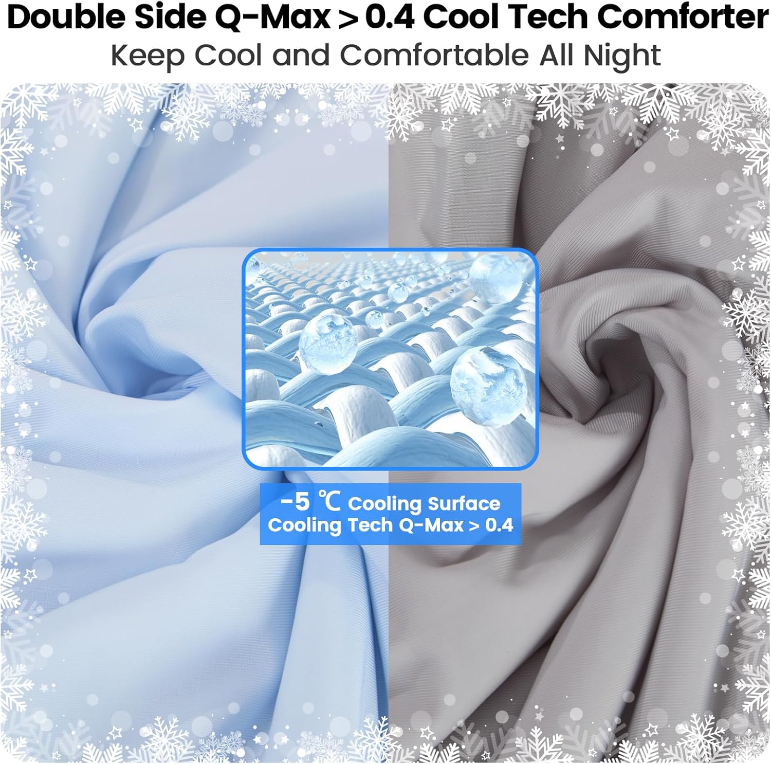 Q-Max Cooling Blanket, Double-Sided, Soft And Breathable For Hot Sleepers