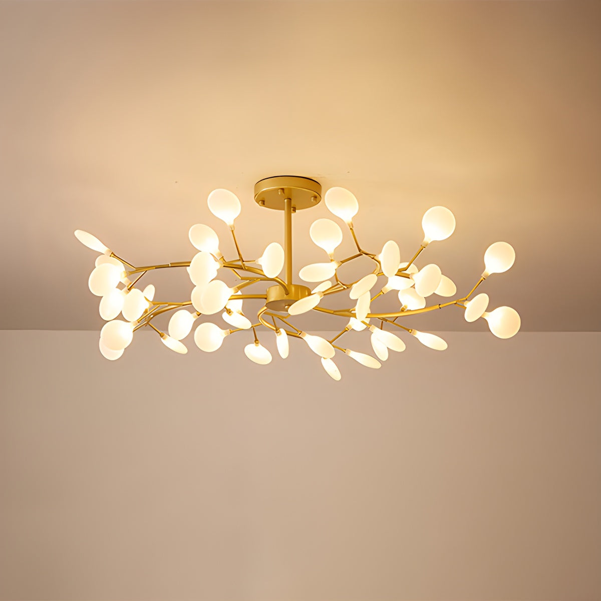 Firefly Sputnik LED Chandelier In Starburst Design For Warm Ambient Glow