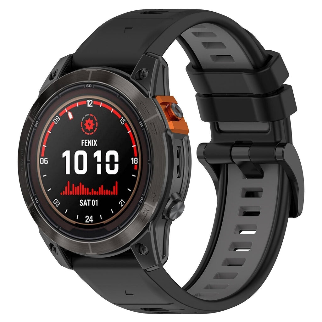 Garmin Fenix 5/6 Sport Band With Buckle Black And Gray