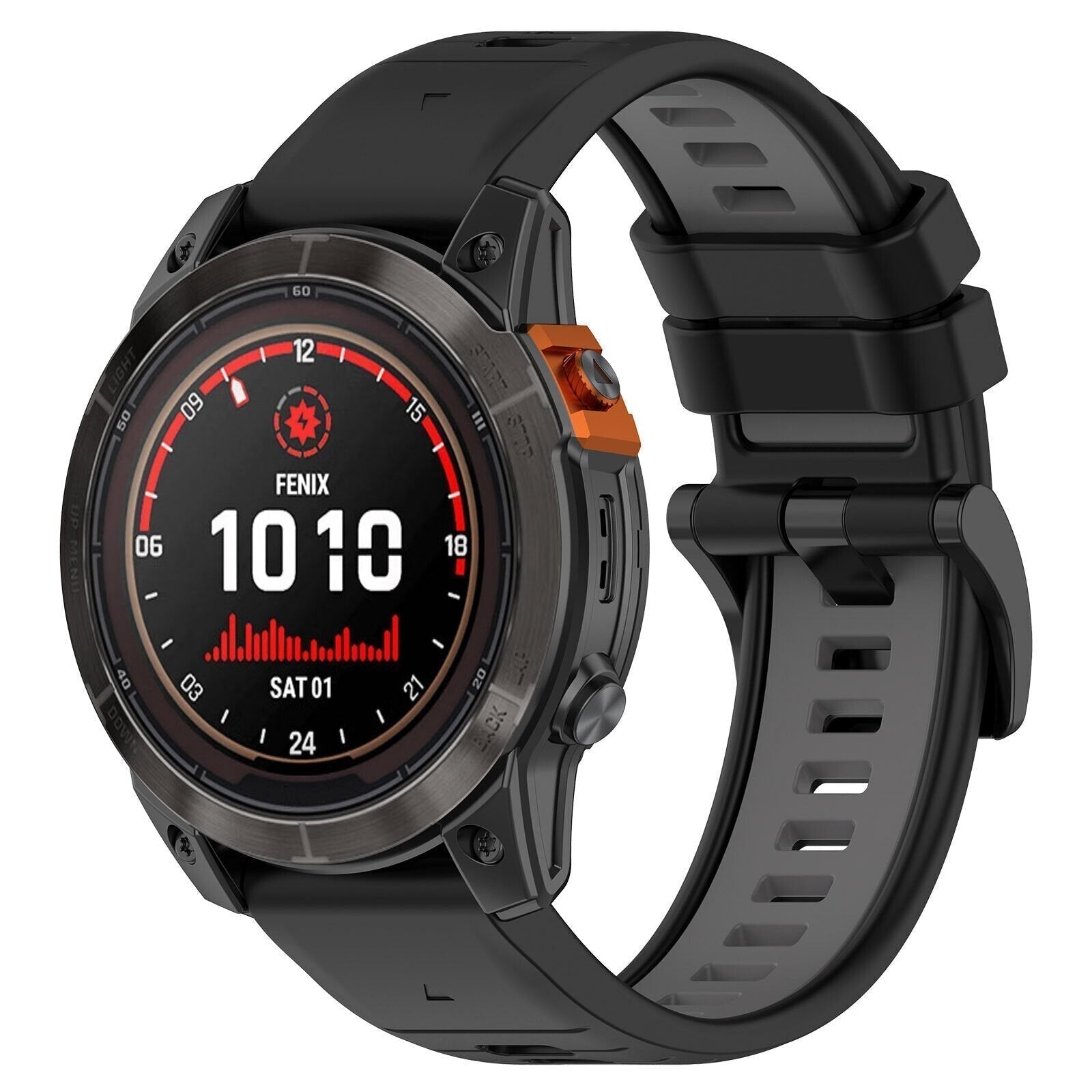 Garmin Fenix 5/6 Sport Band With Buckle Black And Gray