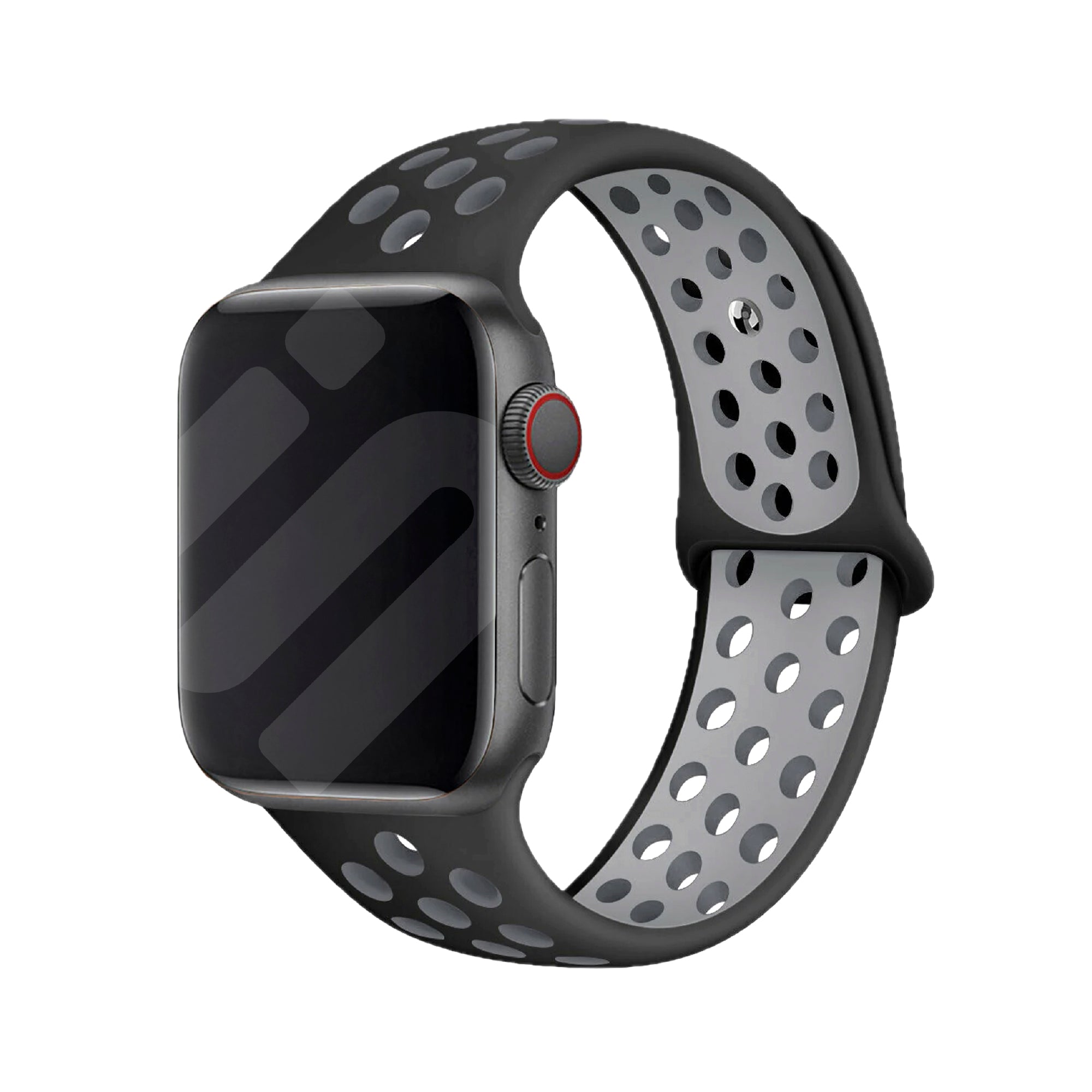 Apple Watch Sport Strap Black Grey Replacement Band