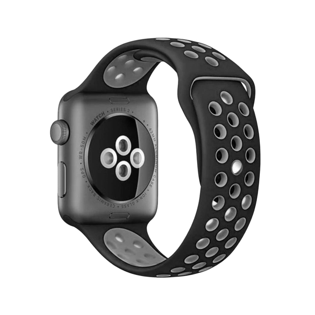 Apple Watch Sport Strap Black Grey Replacement Band