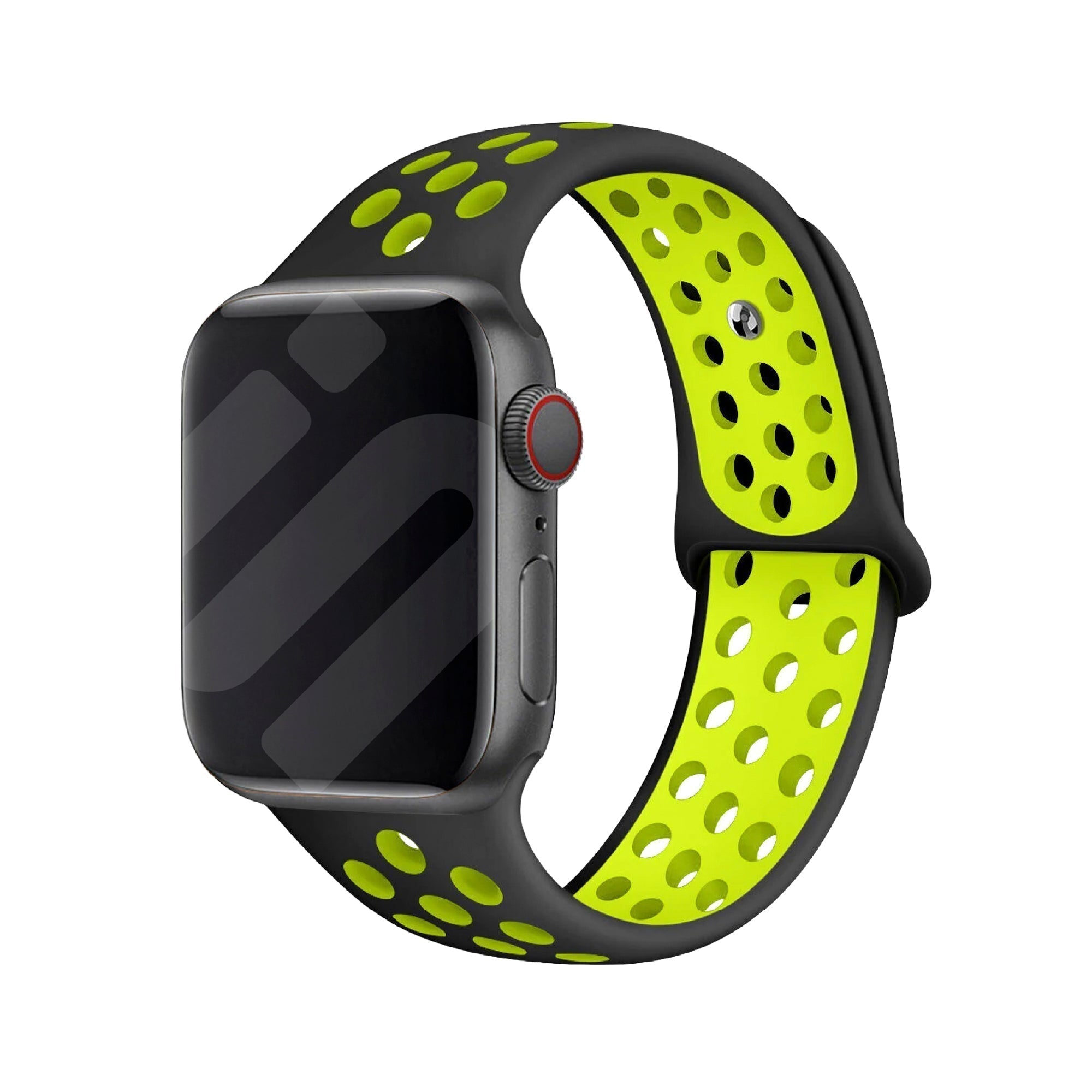 Sport Band For Apple Watch In Yellow And Black Hues