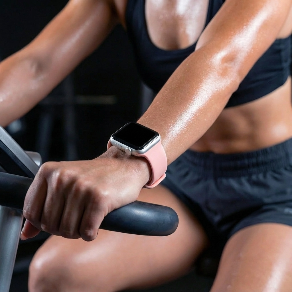 Pink Silicone Band For Apple Watch Compatible Strap
