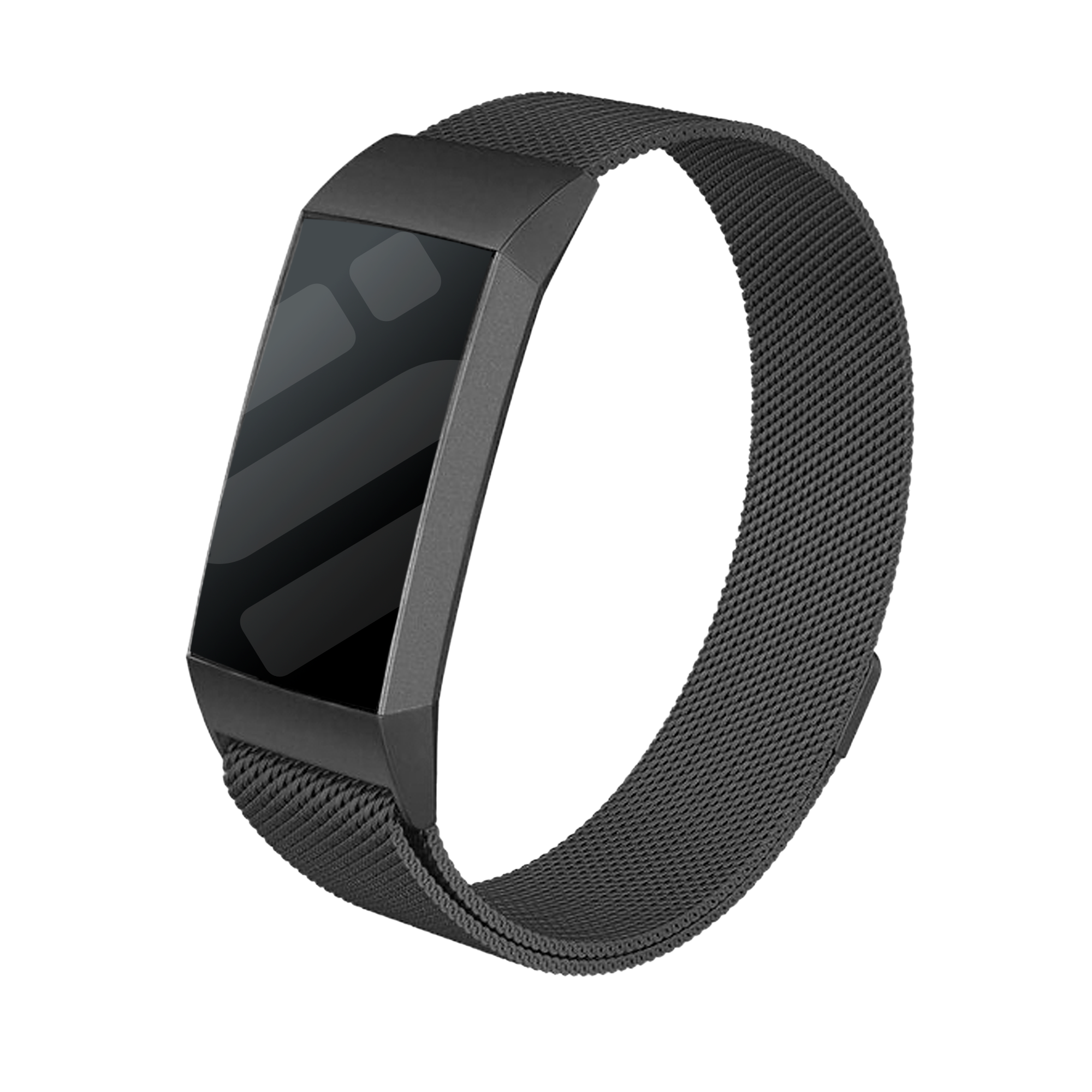 Black Milanese Strap Replacement For Fitbit Charge 4