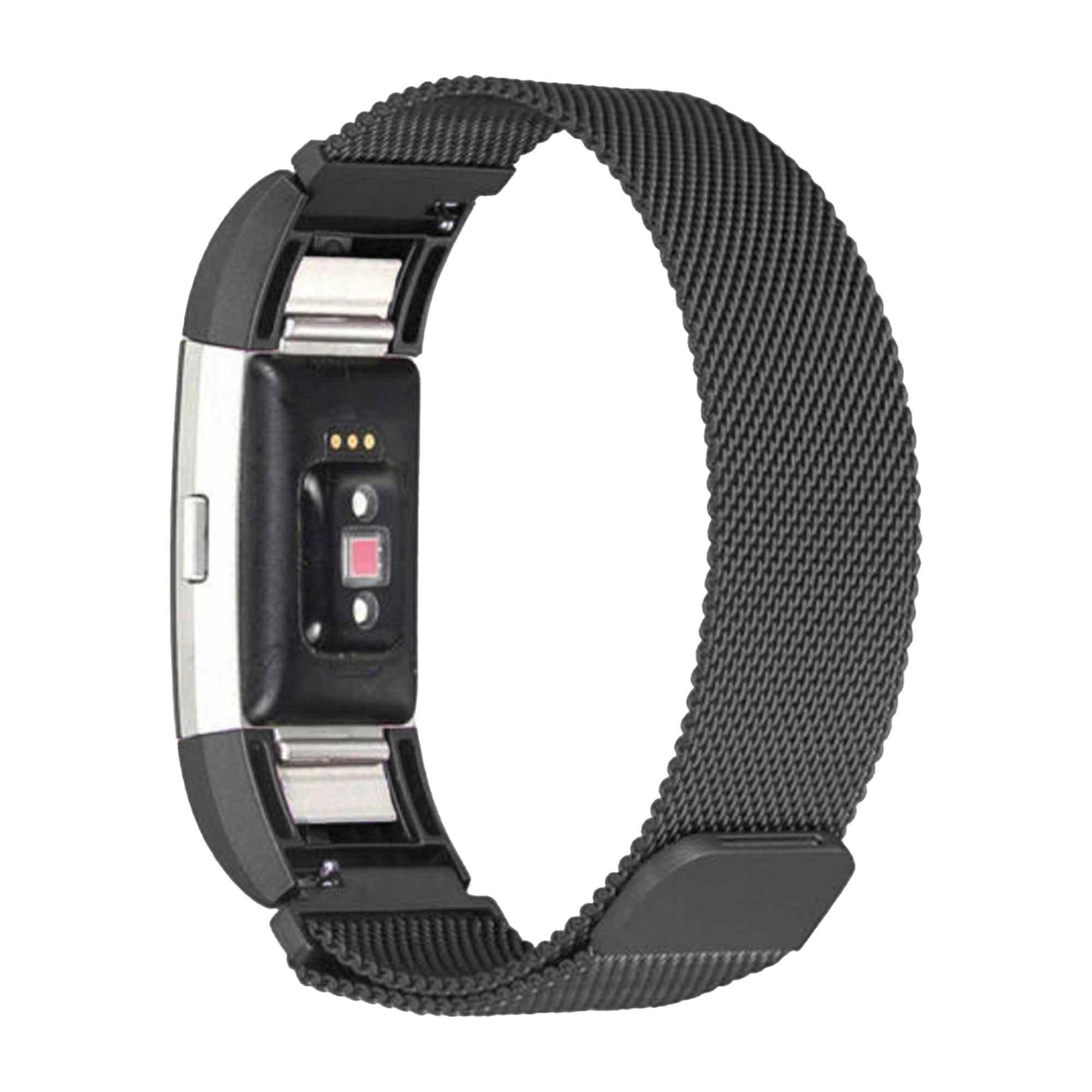 Black Milanese Strap Replacement For Fitbit Charge 4