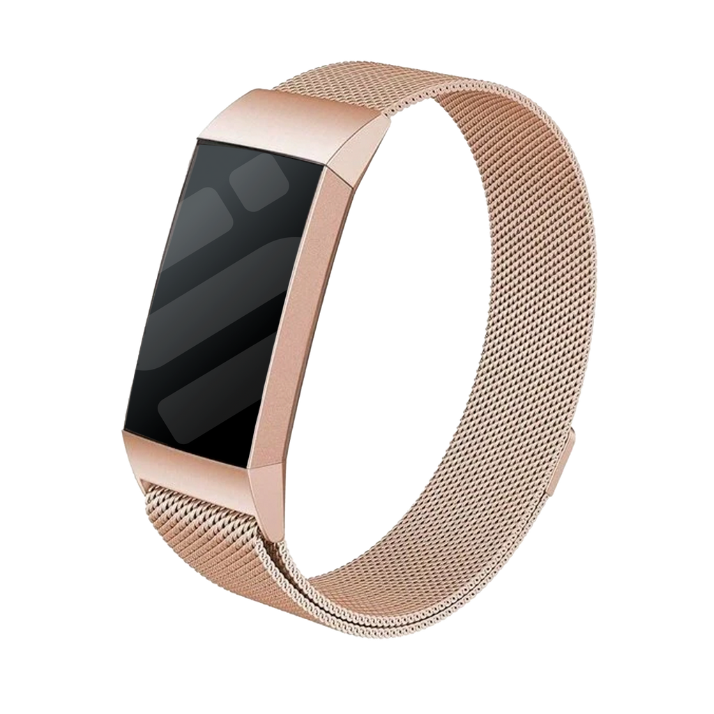 Rose Gold Milanese Strap For Fitbit Charge 4 Watch Band