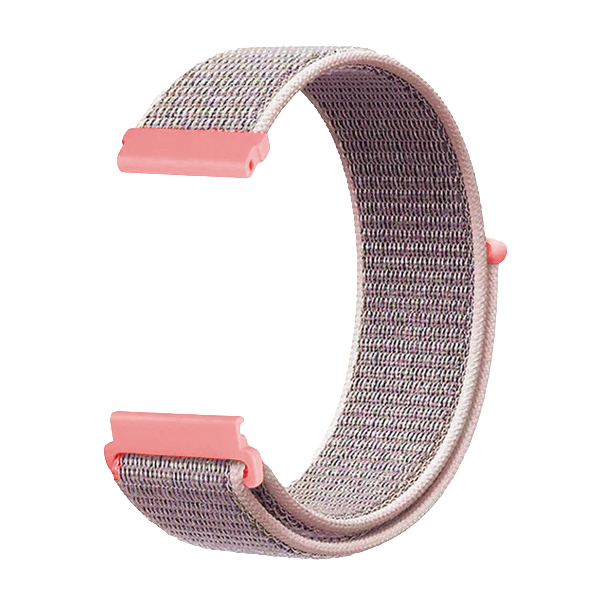 Two Tone Nylon Strap For Fitbit Sense In Grey And Pink