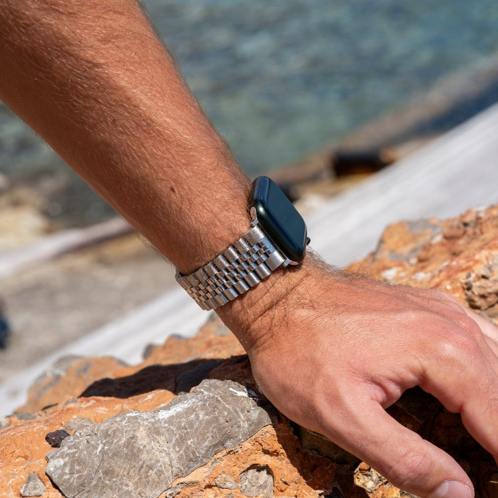 Jubilee Stainless Steel Band For Apple Watch Silver Wrist Strap