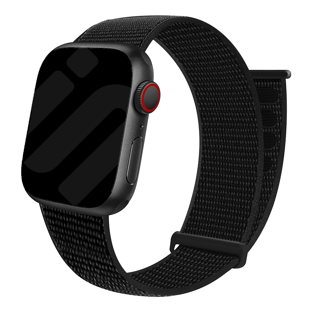 Apple Watch Nylon Strap With Velcro Fastener Black Version