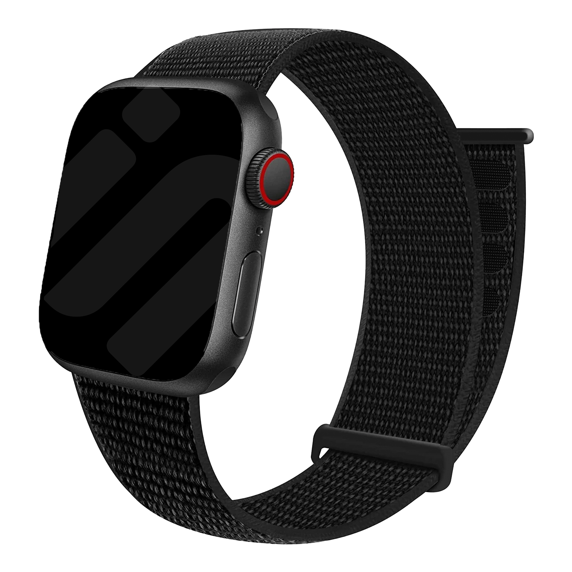 Apple Watch Nylon Strap With Velcro Fastener Black Version