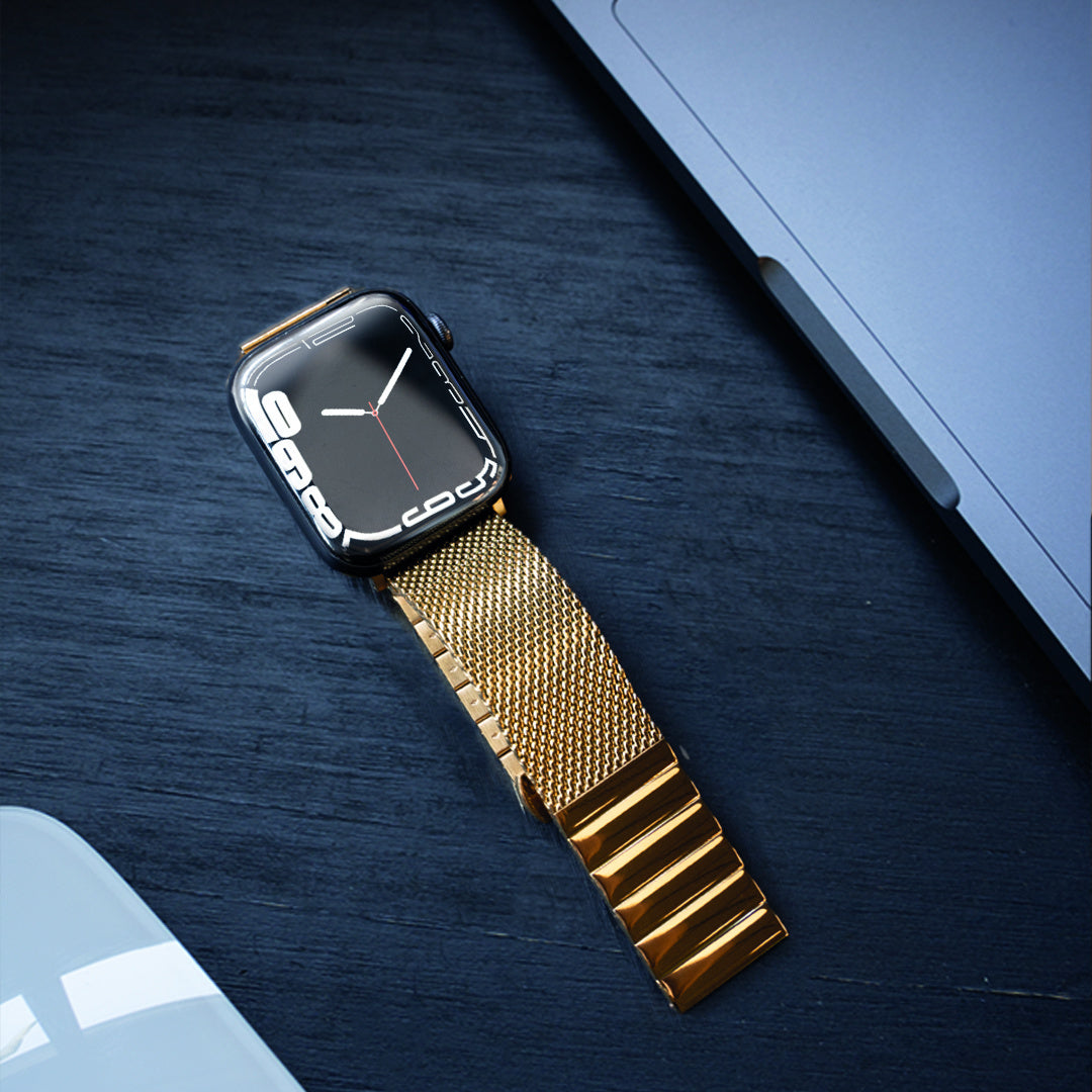 Apple Watch Gold Stainless Milanese Band Premium Edition