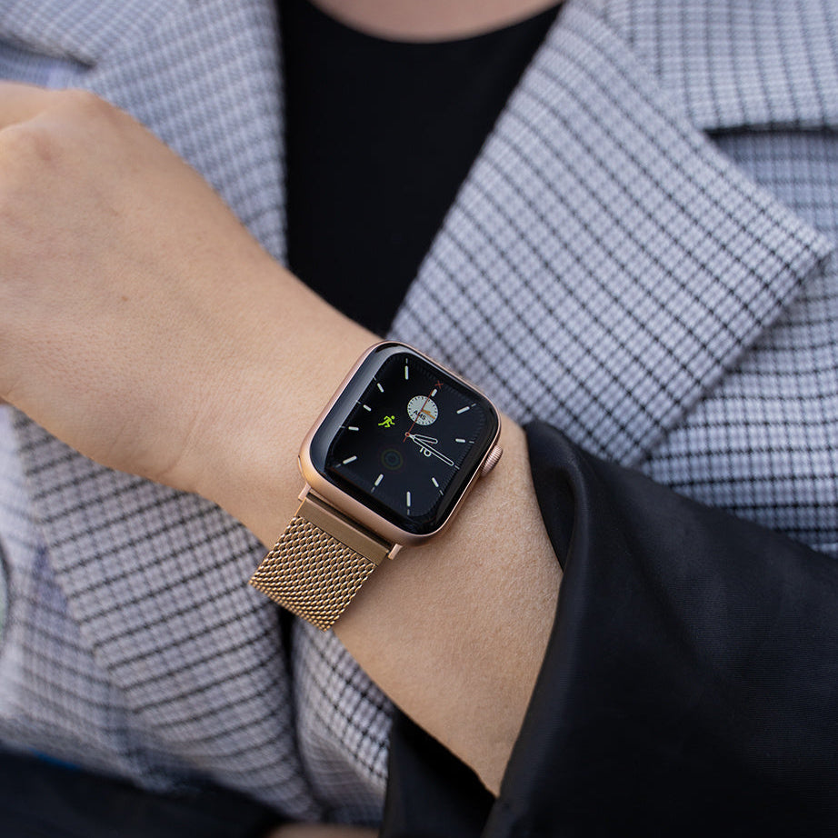 Apple Watch Rose Gold Stainless Steel Milanese Strap