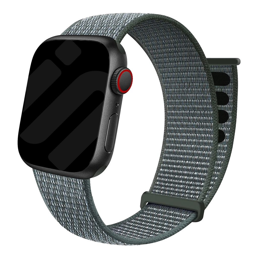Apple Watch Strap Nylon Loop Grey Green Color Edition