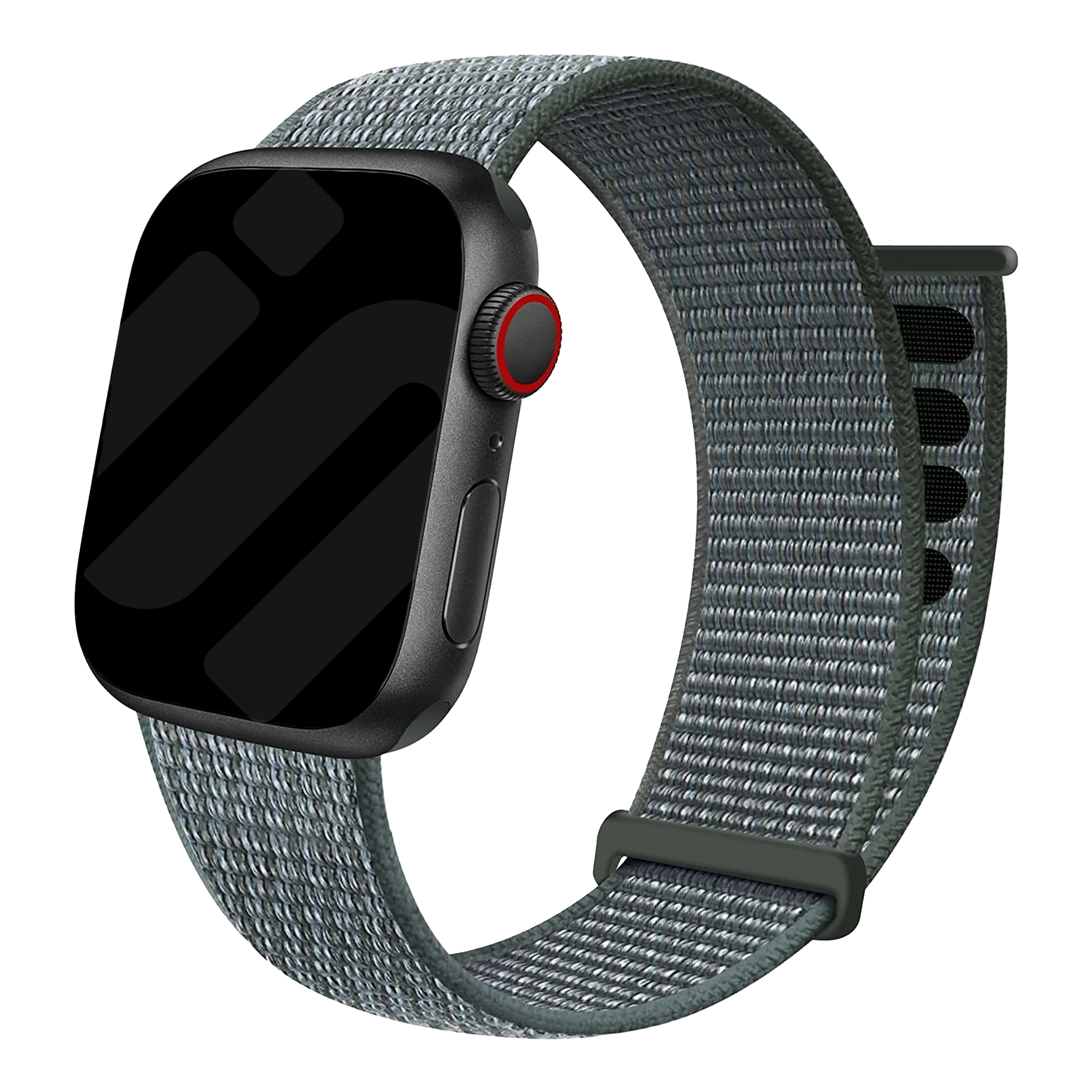 Apple Watch Strap Nylon Loop Grey Green Color Edition