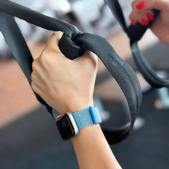 Apple Watch Replacement Band With Blue Color Nylon Loop