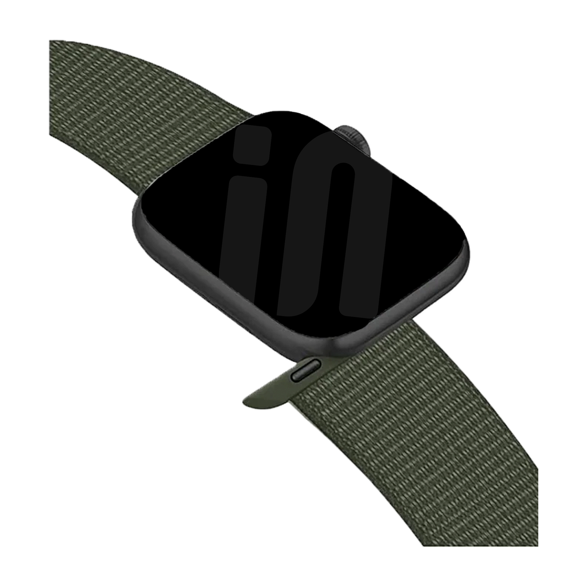 Apple Watch Loop Strap Soft Nylon In Army Green Color Finish