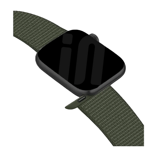 Apple Watch Loop Strap Soft Nylon In Army Green Color Finish