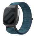 Blue Nylon Watch Band For Fitbit Versa 4 Smartwatch