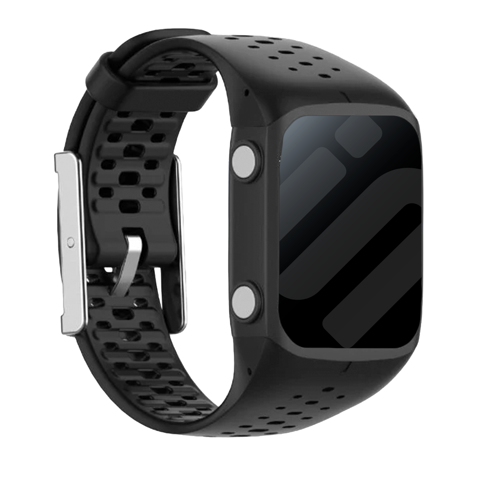 Polar M400 M430 Black Silicone Band For Polar Watches