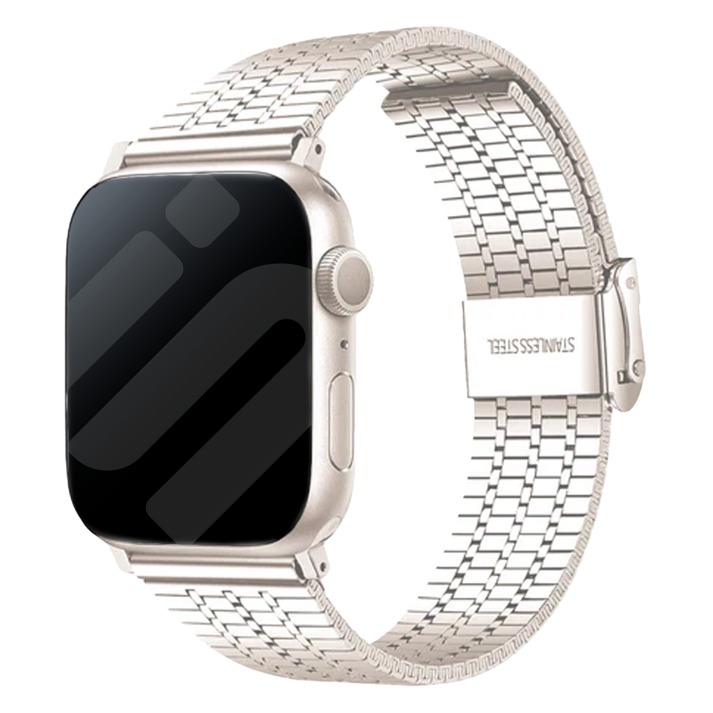 Apple Watch Starlight Finish Stainless Steel Band Premium Accessory