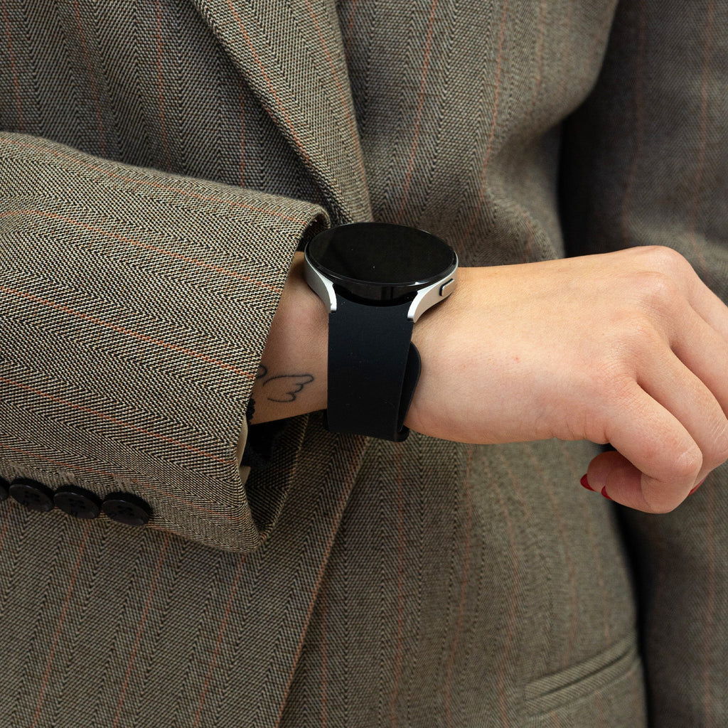Black Silicone Band For Samsung Galaxy Watch 7 40mm