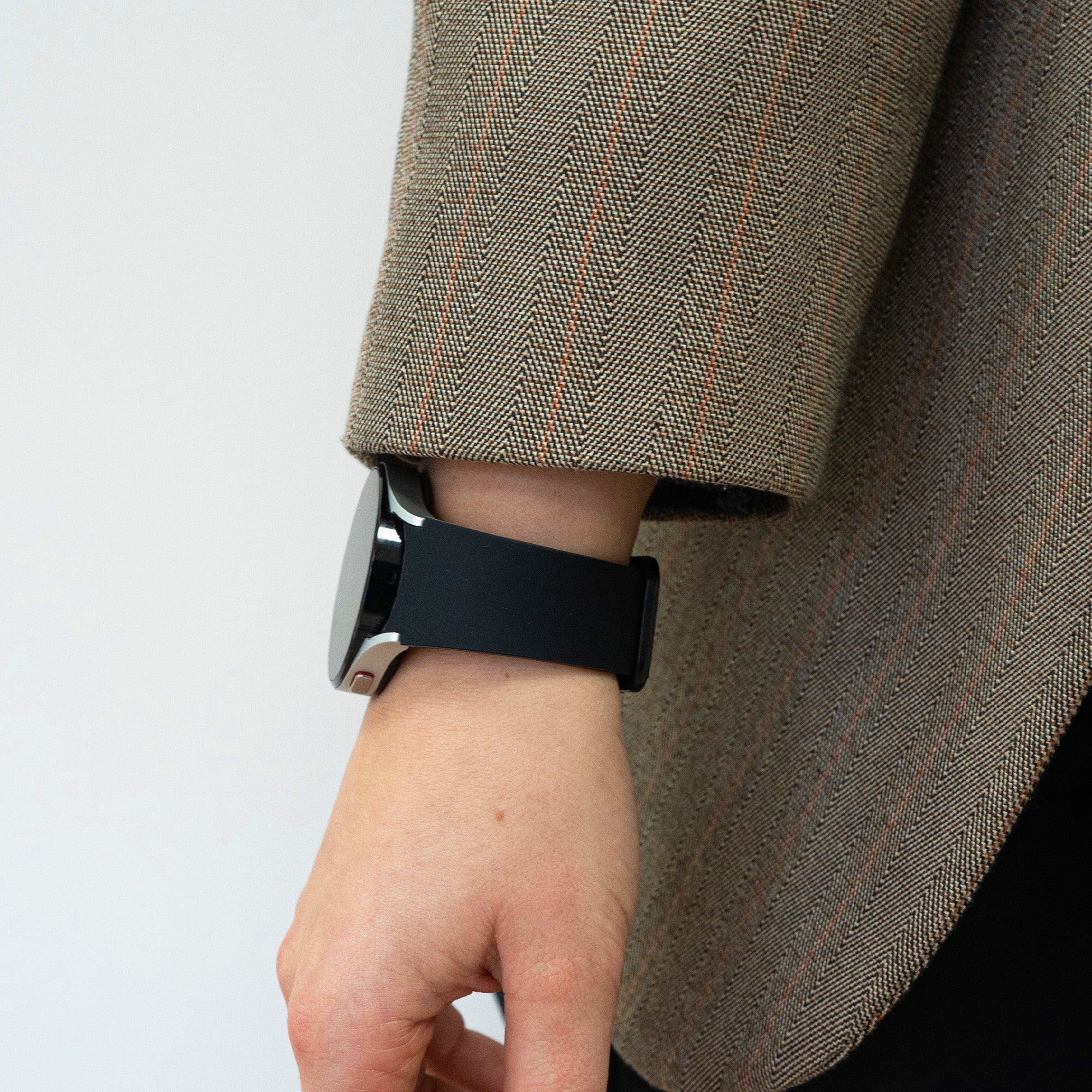 Black Silicone Strap For Samsung Galaxy Watch 6 40mm With One Push