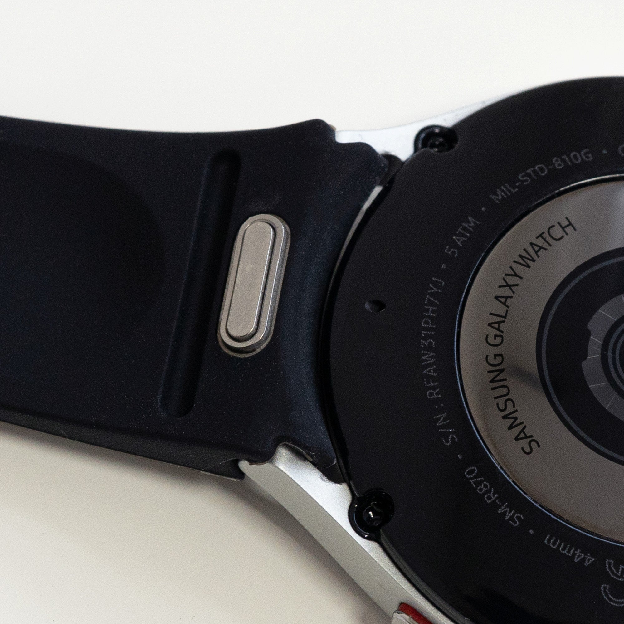 Black Silicone Strap For Samsung Galaxy Watch 6 40mm With One Push