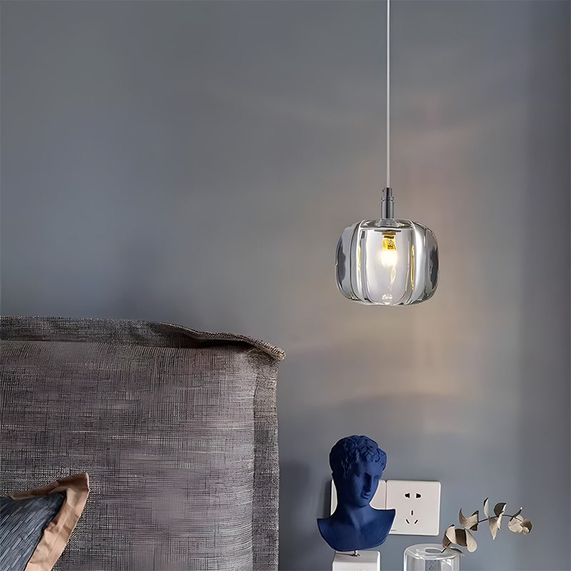 Multicolor Glass Pendant Light Fixture With Layered Lighting