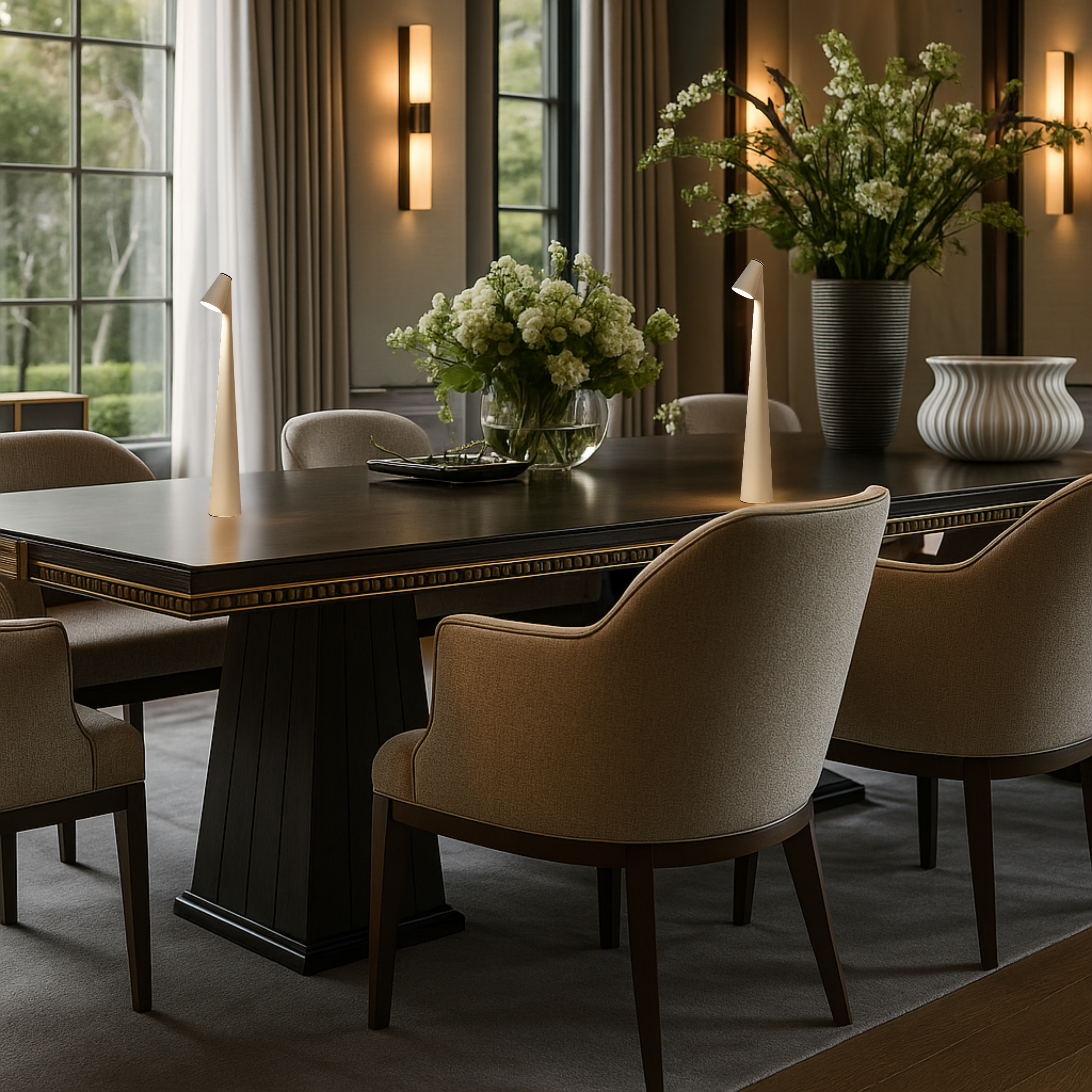 NovaGlow Table Lamp Rechargeable With A Contemporary Look And Extended Battery Life