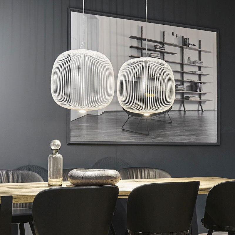 Lyra Spokes Pendant Light, Hanging Fixture, 52 Cm Diameter, 200 Cm Height