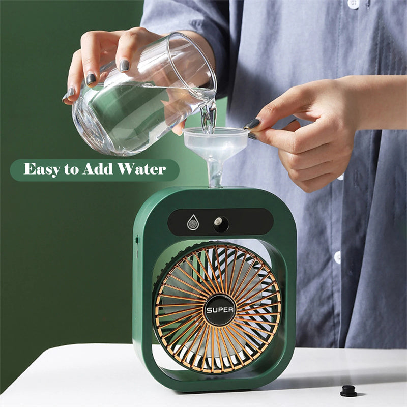 AquaFlow Portable Misting Fan For Personal Cooling