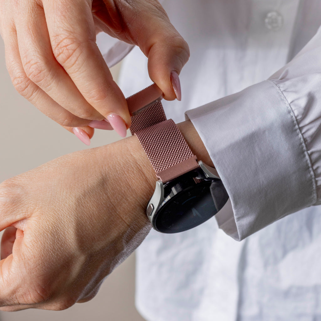 Pink Milanese Strap For Samsung Galaxy Watch 5 40mm