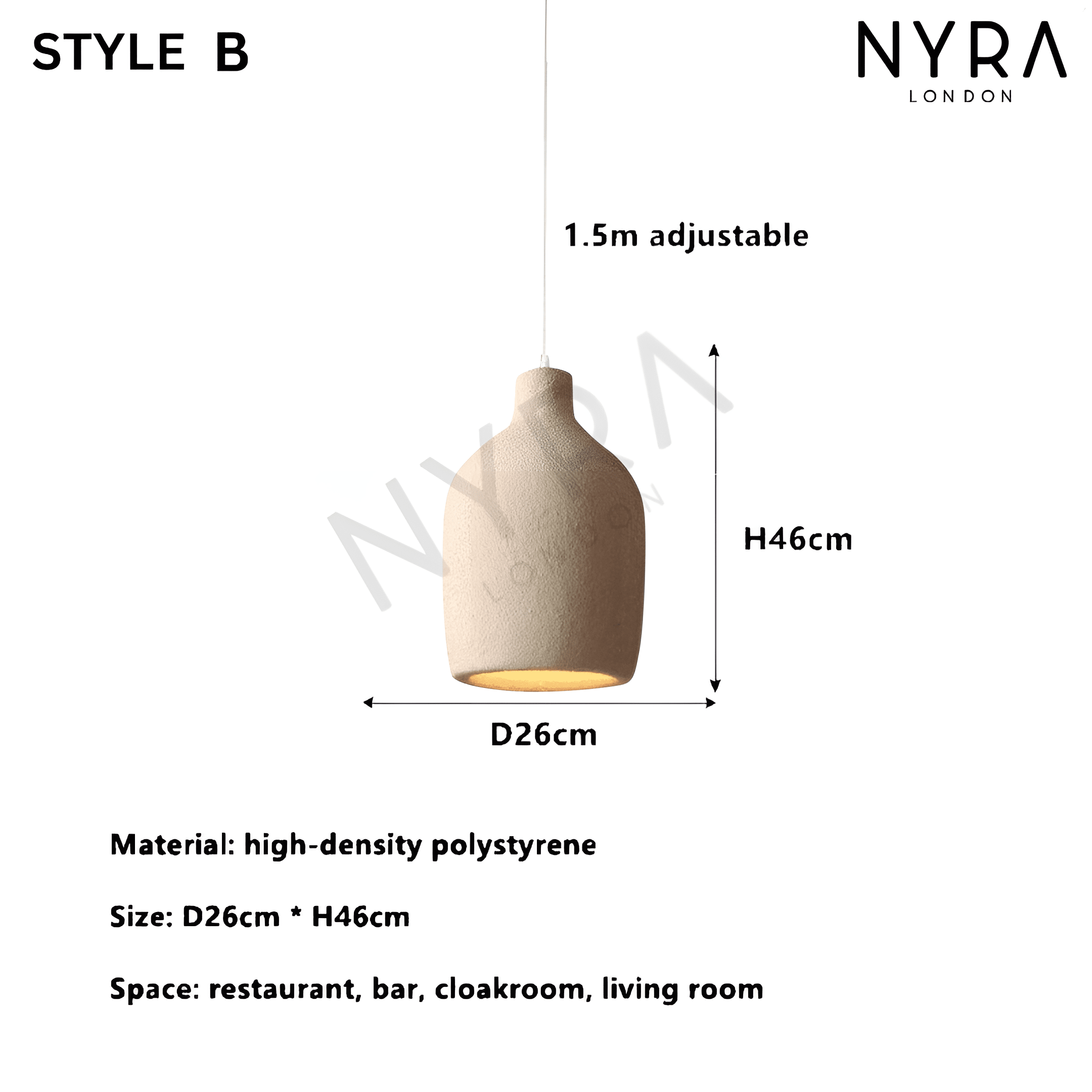 SylvaWabi Resin Pendant Light For Modern Ceiling Fixtures