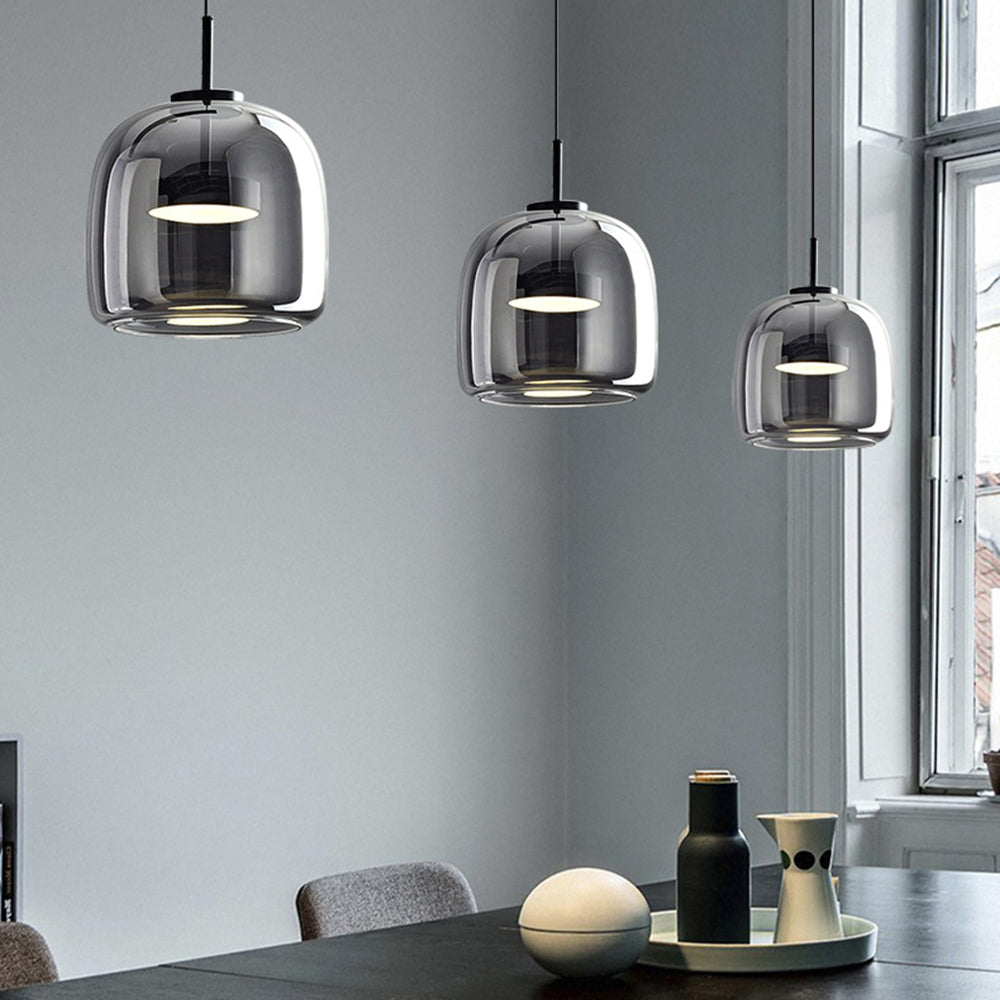 Lunara Vintage Style Pendant Light For Living Rooms In Warm Amber Tone