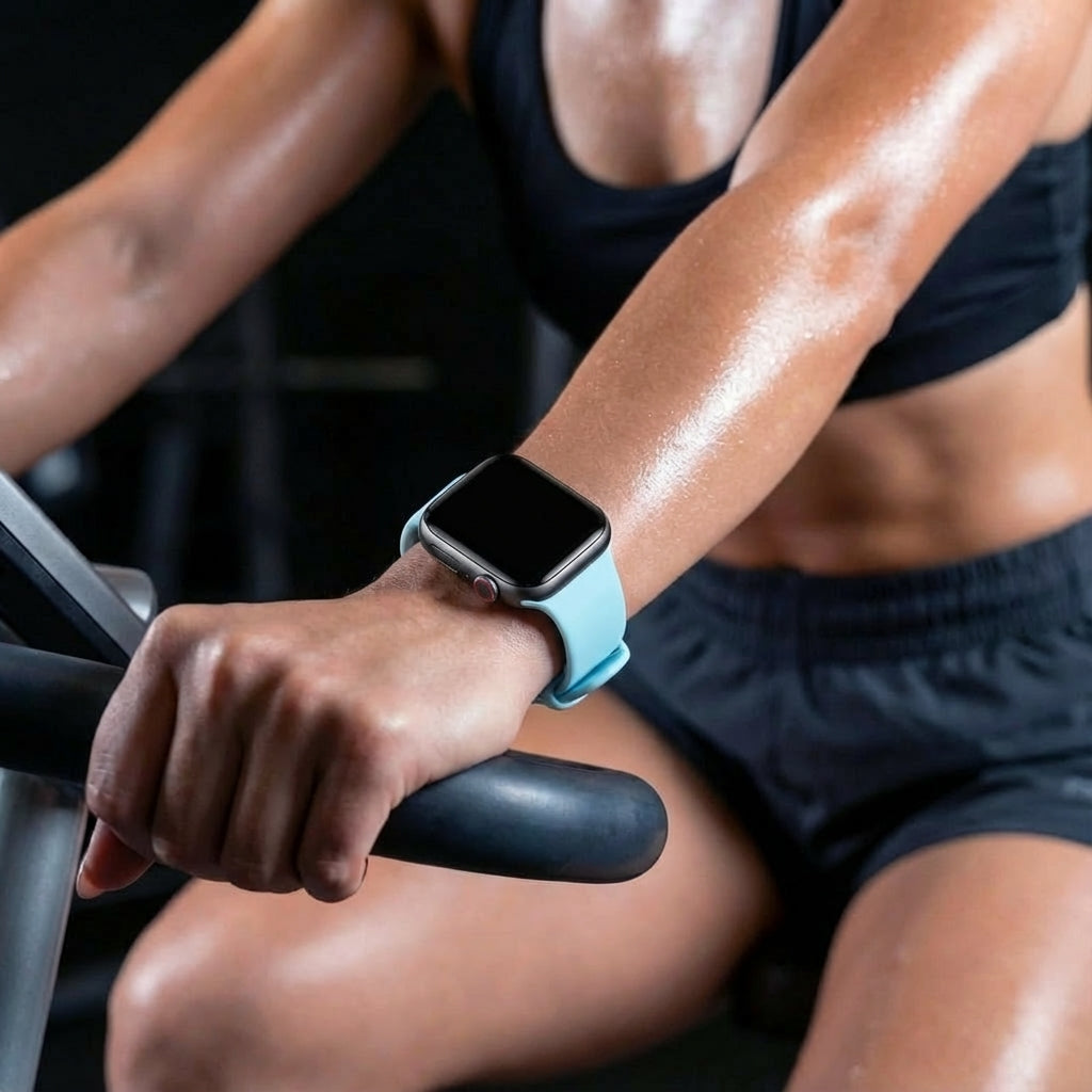 Apple Watch Baby Blue Silicone Strap Durable Lightweight