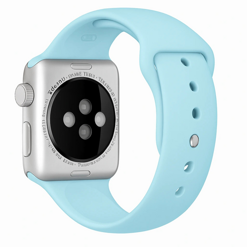 Apple Watch Baby Blue Silicone Strap Durable Lightweight