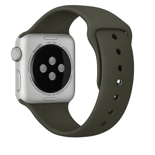Apple Watch Band In Army Green Silicone Strap For Everyday Wear