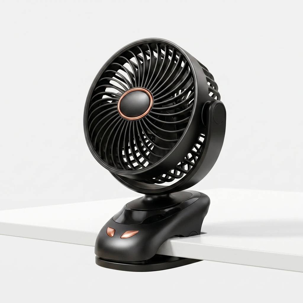 Portable Rechargeable Clip Fan -  Cooling Personal Workspaces - Ormexis